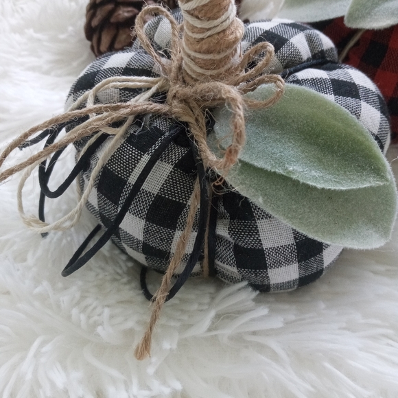 Fall Farmhouse Fabric Pumpkins Handmade Autumn - Picture 2 of 4